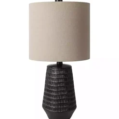 Kirklands Home Modern Etched Table Lamp Black Online