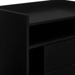 Kirklands Home Modern Frame Wood Nightstand Black New