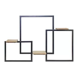 Kirklands Home Black Modern Geometric Wall Shelves Discount
