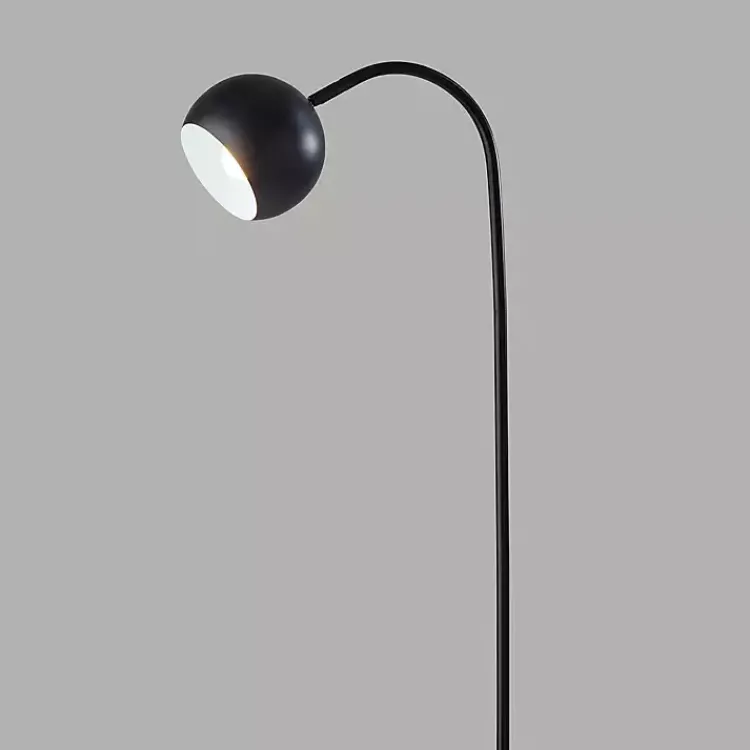 Kirklands Home Modern Globe Shade Floor Lamp Black Discount