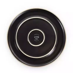 Kirklands Home Modern Stoneware 16-pc. Dinnerware Set Black New