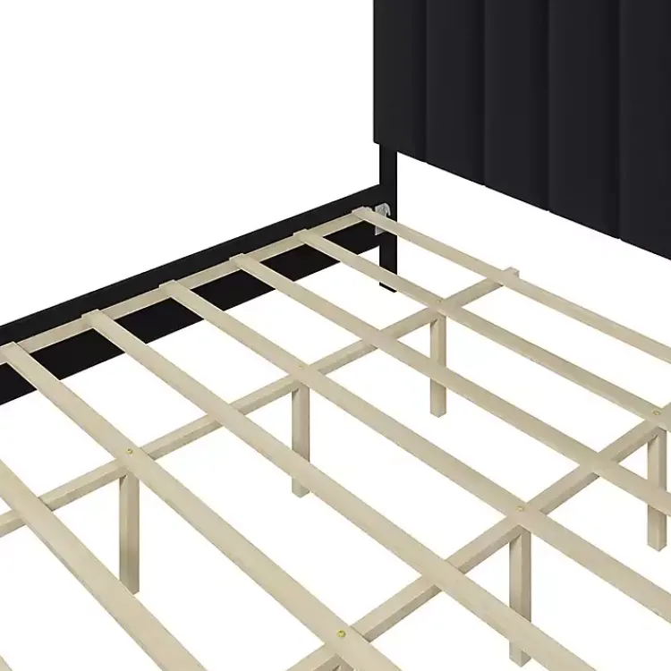 Kirklands Home Modern Tufted Platform King Bed Black Clearance