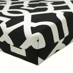 Kirklands Home Black New Geometric Outdoor Chaise Cushion Hot