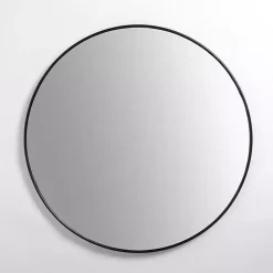 Kirklands Home Nouveau Linear Round Mirror Black Outlet