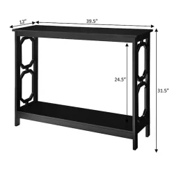 Kirklands Home Octagon Single Shelf Console Table Black Online