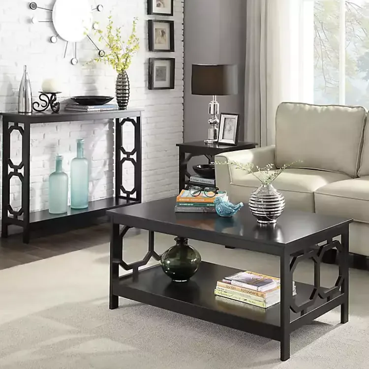 Kirklands Home Octagon Single Shelf Console Table Black Online