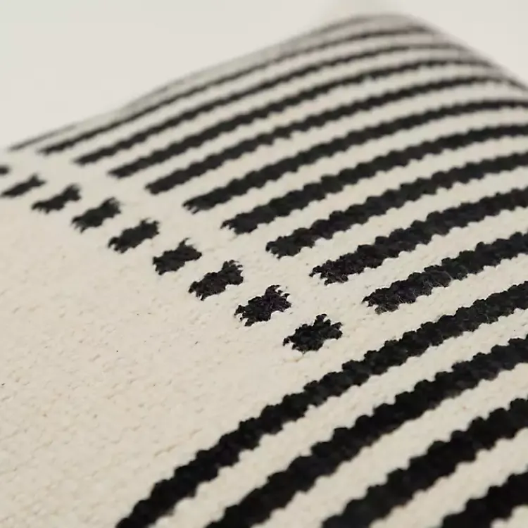 Pillows>Kirklands Home Offset Colorblock Stripe Throw Pillow Black