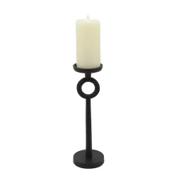 Candle Holders>Kirklands Home Open Circle Taper Candle Holder, 13 in. Black