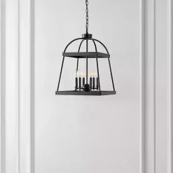 Kirklands Home Open Frame Adjustable Chandelier Black Outlet