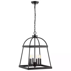 Kirklands Home Open Frame Adjustable Chandelier Black Outlet