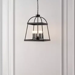 Kirklands Home Open Frame Adjustable Chandelier Black Outlet