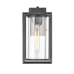 Kirklands Home Open Seeded Glass Outdoor Sconce Black Outlet
