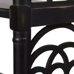 Kirklands Home Open Shelf Cathedral Ends Console Table Black Outlet
