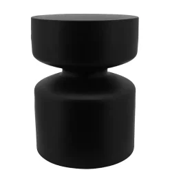 Kirklands Home Pawn Metal Ottoman Black Hot