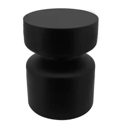 Kirklands Home Pawn Metal Ottoman Black Hot