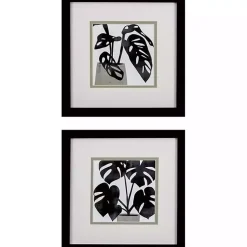 Kirklands Home Black Plantling I Framed Art Prints, Set of 2