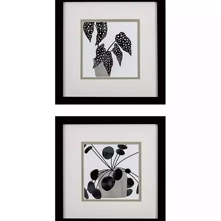 Kirklands Home Black Plantling II Framed Art Prints, Set of 2 Clearance