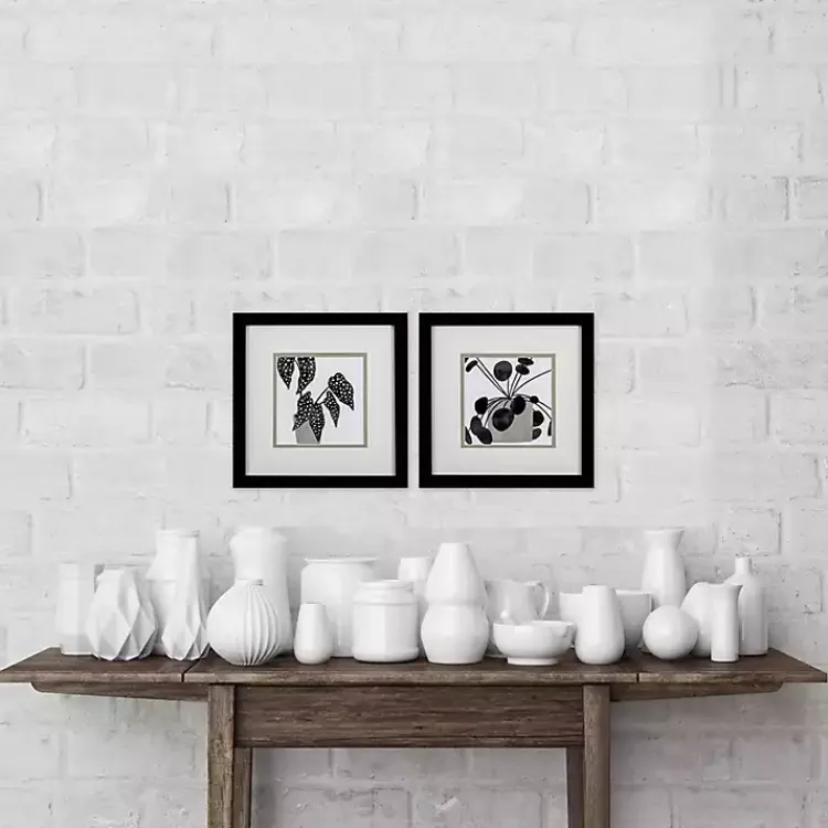 Kirklands Home Black Plantling II Framed Art Prints, Set of 2 Clearance