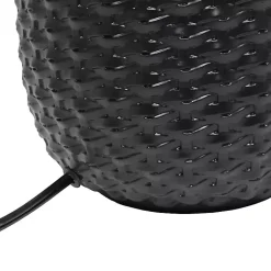 Kirklands Home Purled Ceramic Table Lamp Black New