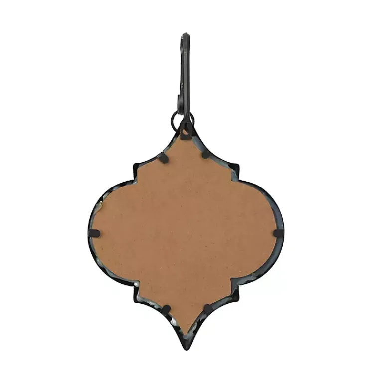 Sconces>Kirklands Home Quatrefoil Mirrored Wall Sconce Black