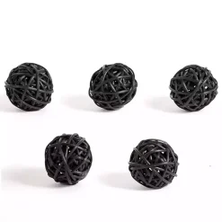 Bowl Filler>Kirklands Home Rattan Orbs, Set of 5 Black