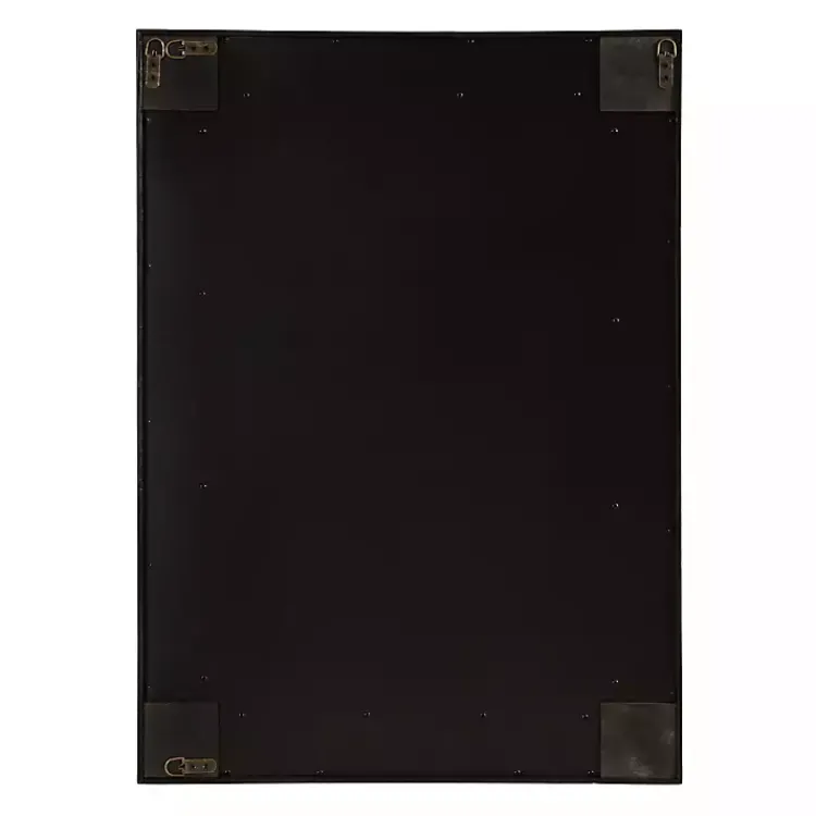 Kirklands Home Rattan Textured Rectangle Wall Mirror Black Discount