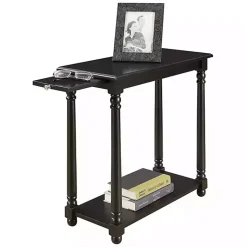 Kirklands Home Regent Wood Accent Table Black