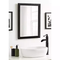 Kirklands Home Black Reyna Rectangle Wall Mirror Hot