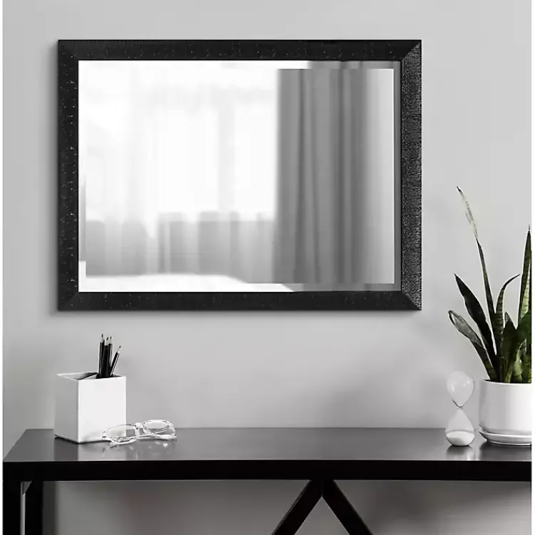 Kirklands Home Black Reyna Rectangle Wall Mirror Hot