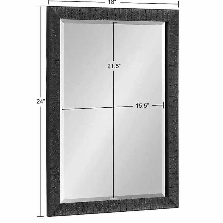 Kirklands Home Black Reyna Rectangle Wall Mirror Hot