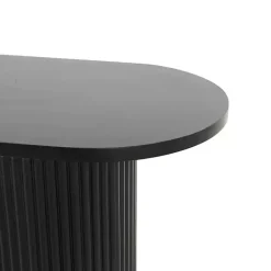 Kirklands Home Ribbed Pillars Console Table Black New
