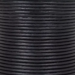 Kirklands Home Ribbed Rattan Round Accent Table Black Clearance