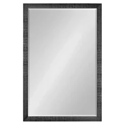 Kirklands Home Black Ribbed Renna Wall Mirror, 24x36 in.