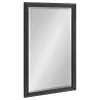 Kirklands Home Black Ribbed Renna Wall Mirror, 20x30 in. New