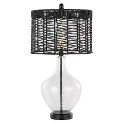 Kirklands Home Rope Jenny Table Lamps, Set of 2 Black New