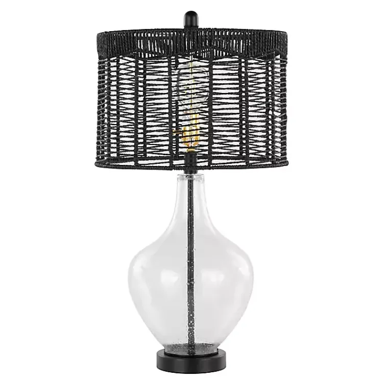 Kirklands Home Rope Jenny Table Lamps, Set of 2 Black New