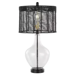 Kirklands Home Rope Jenny Table Lamps, Set of 2 Black New