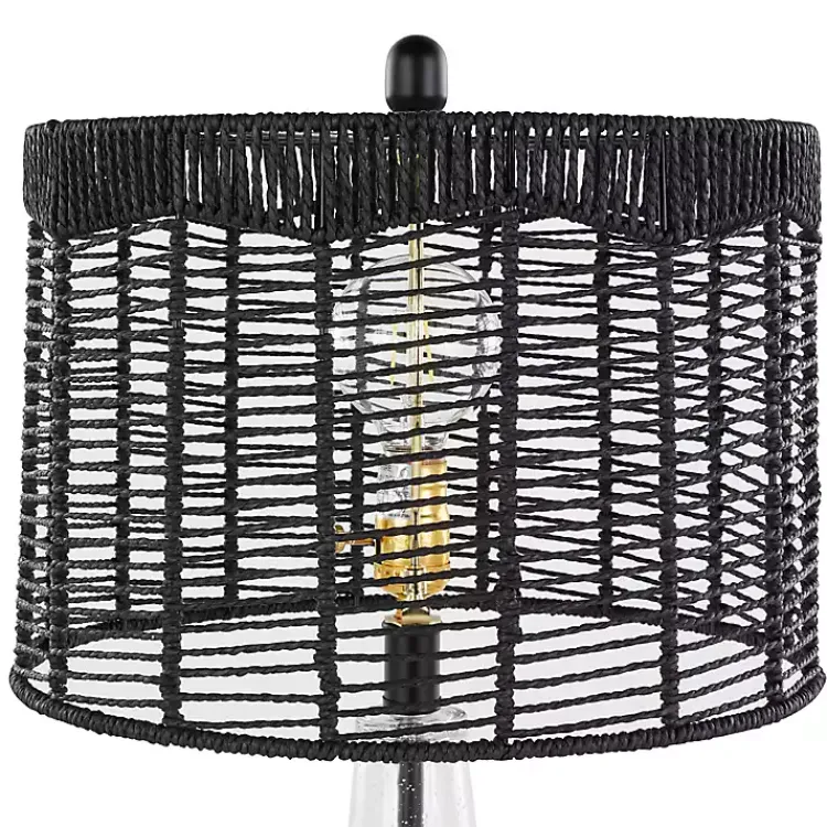 Kirklands Home Rope Jenny Table Lamps, Set of 2 Black New
