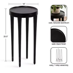 Kirklands Home Round Modern Cocktail Table Black Best