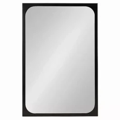 Kirklands Home Rounded Rectangle Wall Mirror Black