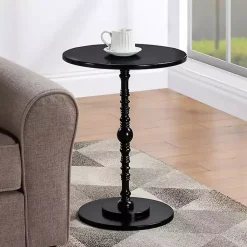 Kirklands Home Santel Spindle Accent Table Black