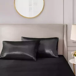 Kirklands Home Satin King 2-pc. Pillow Case Set Black Sale