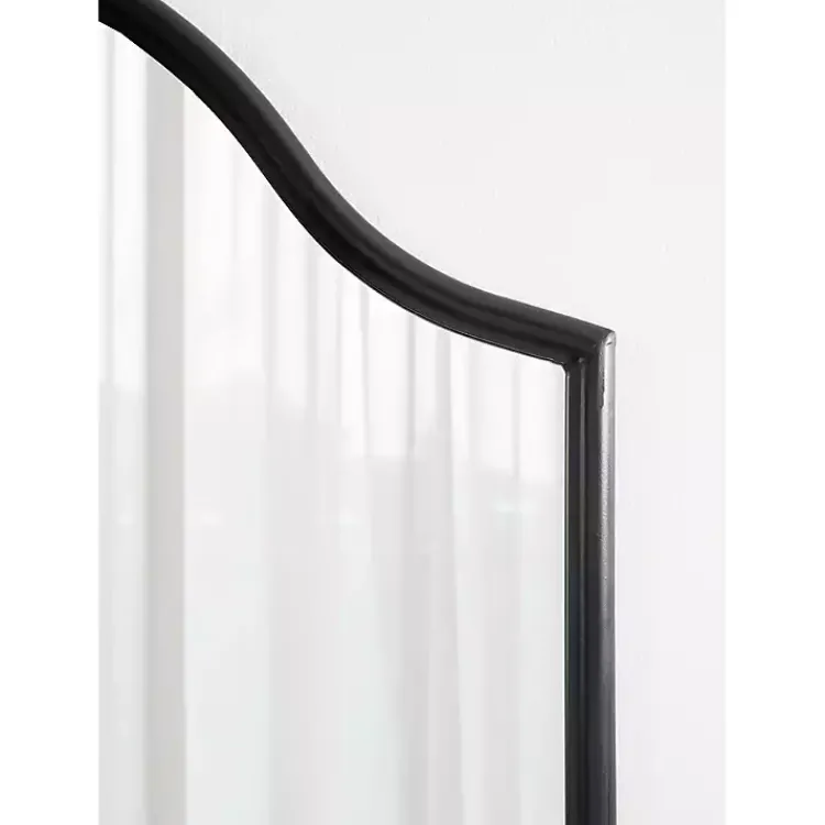 Kirklands Home Scalloped Arch Fellows Wall Mirror Black Discount