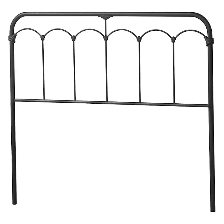 Kirklands Home Scalloped Metal Josie King Headboard Black Clearance