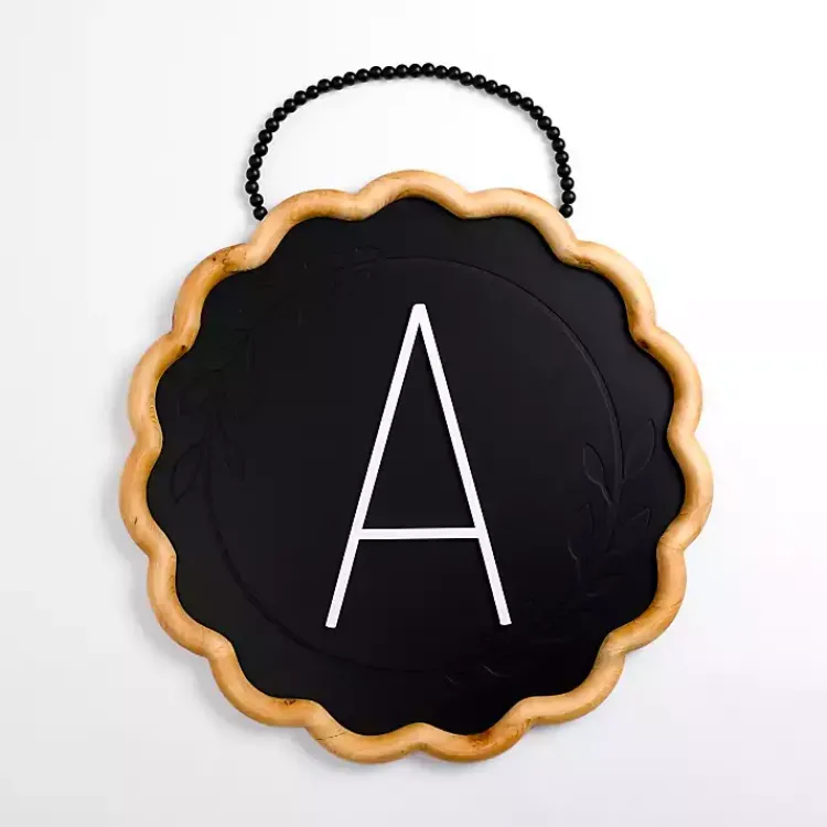 Kirklands Home Black Scalloped Monogram A Wall Plaque Discount