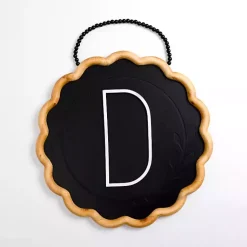 Kirklands Home Black Scalloped Monogram D Wall Plaque New