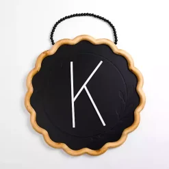 Kirklands Home Black Scalloped Monogram K Wall Plaque Outlet