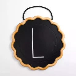 Kirklands Home Black Scalloped Monogram L Wall Plaque Outlet