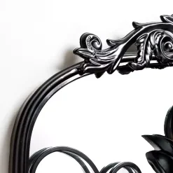 Kirklands Home Black Scrolled Metal Overlay Wall Mirror Sale