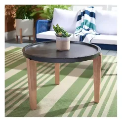 Kirklands Home Sera Outdoor Side Table Black Outlet